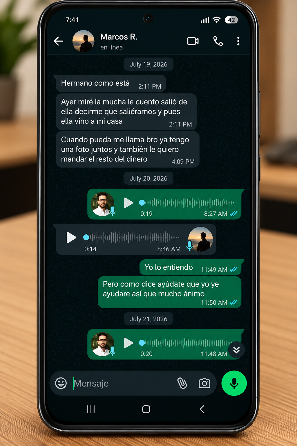 Conversación de seguimiento con Marcos R.